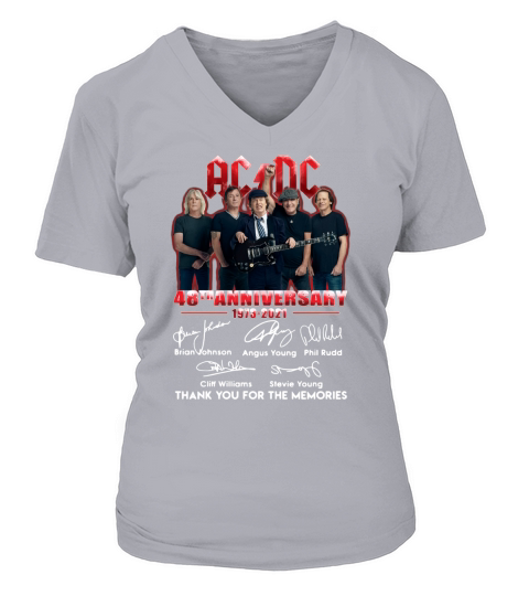 Ac Dc 48th anniversary 1973-2020 thank you for the memories signatures - Mouse Pad V-neck T-Shirt Woman