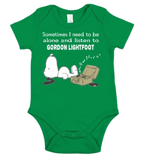 Sometimes I need to be alone and listen to Gordon Lightfoot Short Sleeve Baby One-Piece