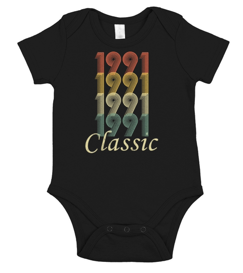 30th Birthday Vintage 1991 Gift Short Sleeve Baby One-Piece
