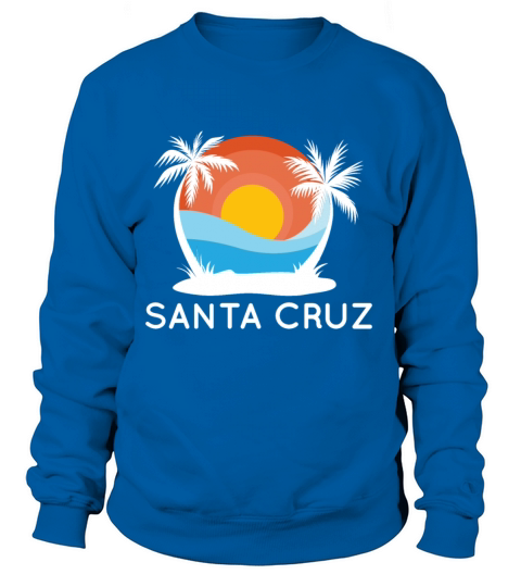 Santa Cruz California Local Vintage Gift Palm Women's Sweatshirt