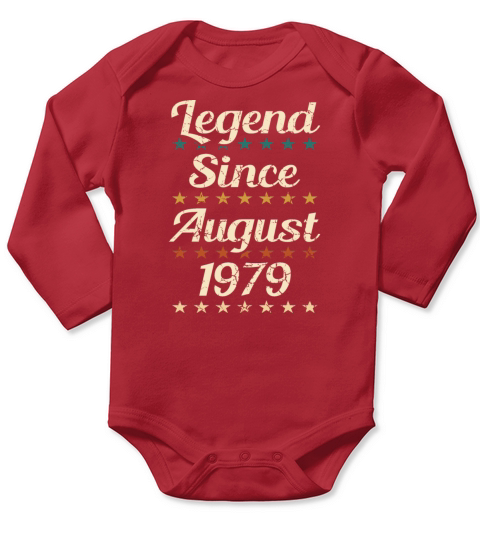 Legend Since August 1979 41st Birthday Shirt For Long Sleeve Baby One-Piece