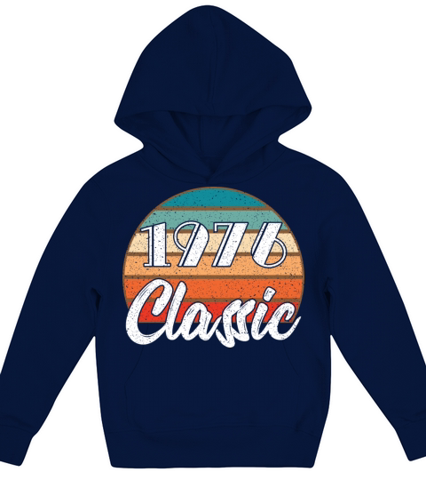 Anniversary Birthday 1976 Classic Colors Design Kids Hoodie