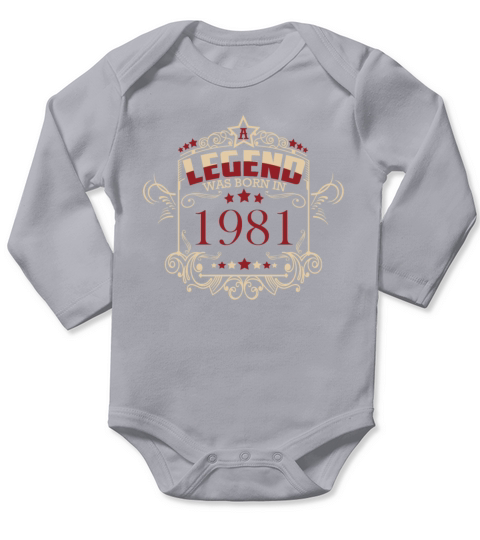 A legend was born in 1981 Vintage Long Sleeve Baby One-Piece