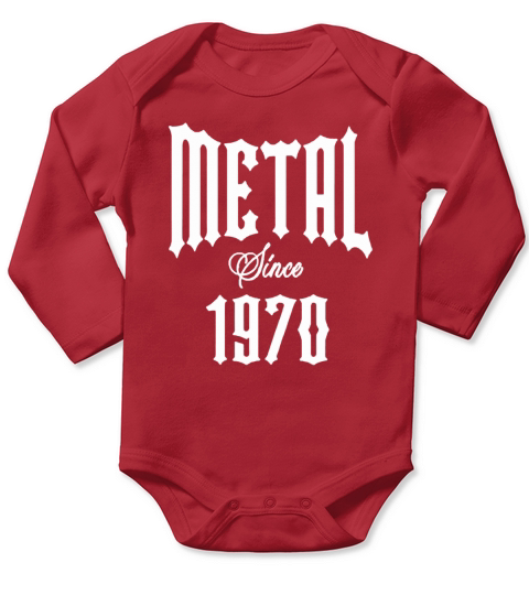 Heavy Metal Music 1970 Long Sleeve Baby One-Piece