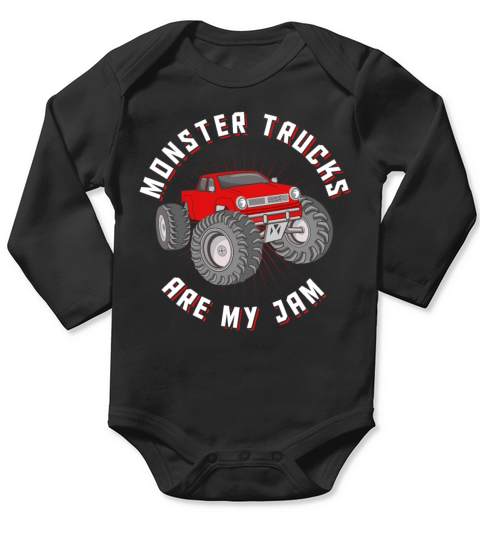 Retro Vintage Monster Trucks Aremy Long Sleeve Baby One-Piece