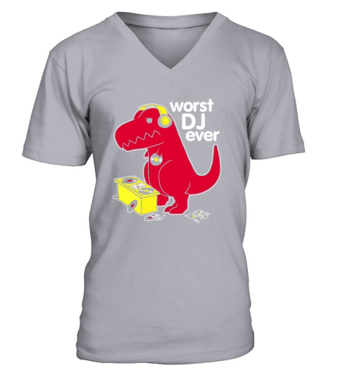 Guys Worst DJ Ever Dino Shirt T-Shirt V-Neck T-shirt