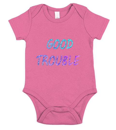 Vintage Good Trouble Short Sleeve Baby One-Piece