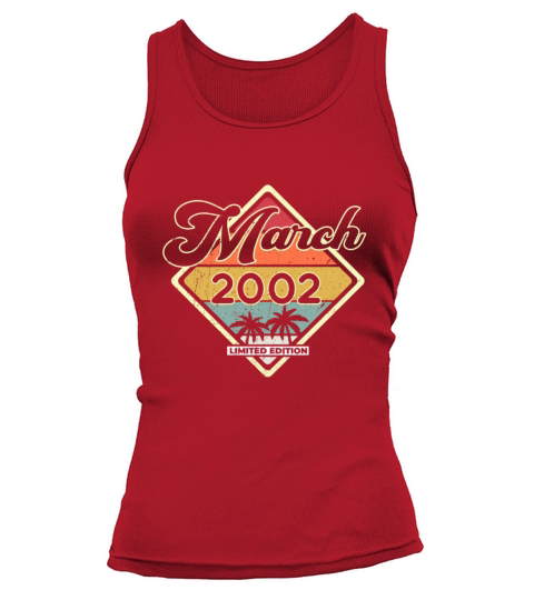 Vintage 80s March 2002 20th Birthday Gift Idea Tank top Woman