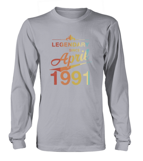 30 Year Old Gift 30th Birthday Born April 1991 Men's Long Sleeve