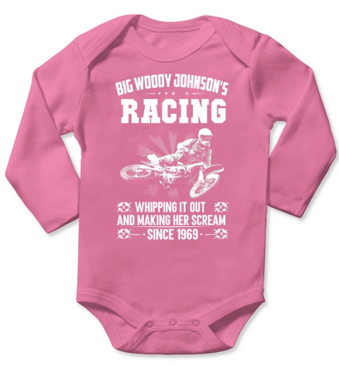 Big Woody Johnsons Motocross Long Sleeve Baby One-Piece