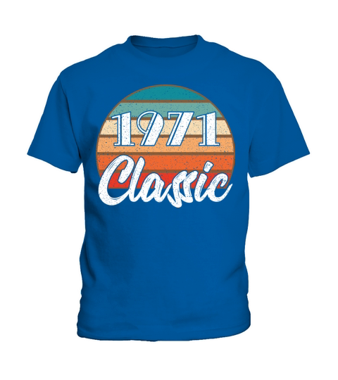 Anniversary Birthday 1971 Classic Colors Design Kids T-Shirt