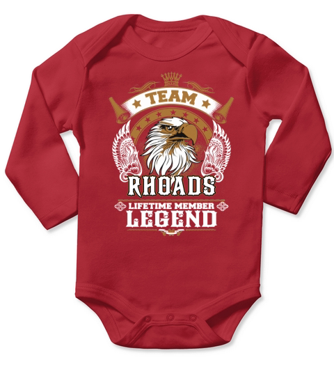 RHOADS TEAM LEGEND, RHOADS TSHIRT Long Sleeve Baby One-Piece