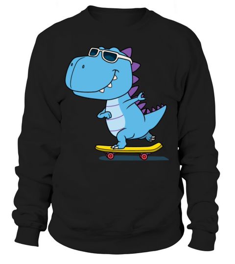 dinosaur playing skateboard Women's Sweatshirt