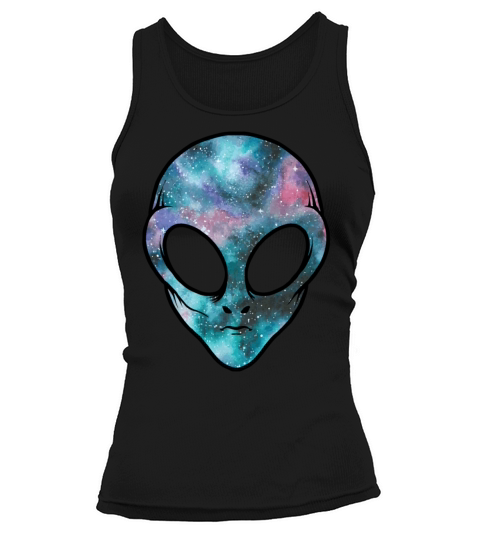 Psychedelic Alien Head Cosmic Galaxy Universe Women's Tank Top