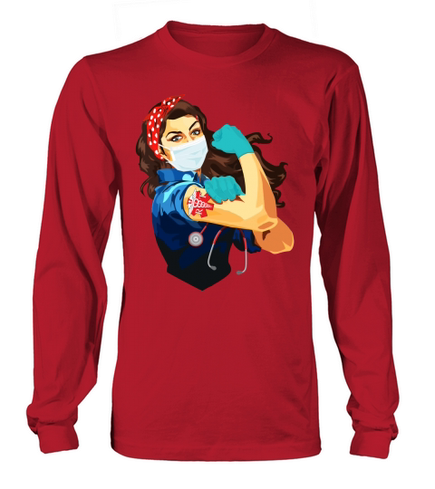Nurse Rt Respiratory Therapist Frontline Workers Nurse Strong Rosie Riveter Long sleeved Unisex