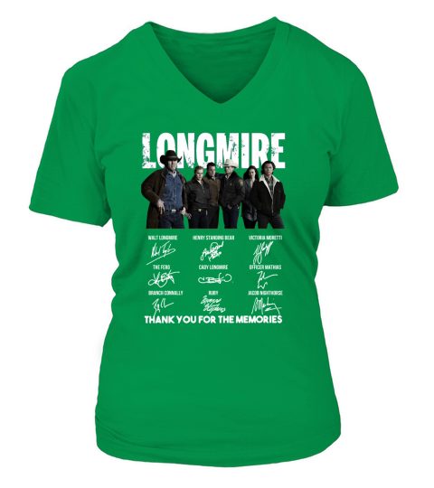 Longmire signatures thank you for the memories-Recovered shirt V-neck T-Shirt Woman