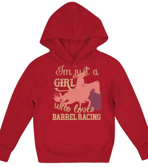 who loves Barrel Racing Kids Hoodie