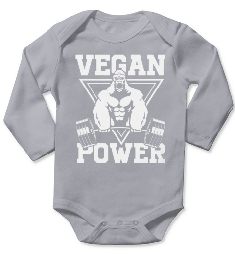 Veganes Krafttrainingshemd Muscle Gorilla Gym Bodybuilding Long Sleeve Baby One-Piece