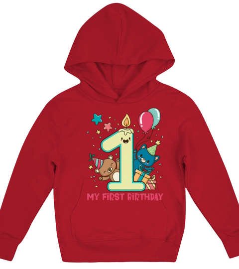 Birthday Baby - 1st Birthday Kids Hoodie