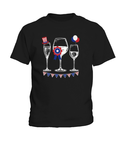 Fourth 4th of July American Flag Drinking Like Lin Kids T-Shirt