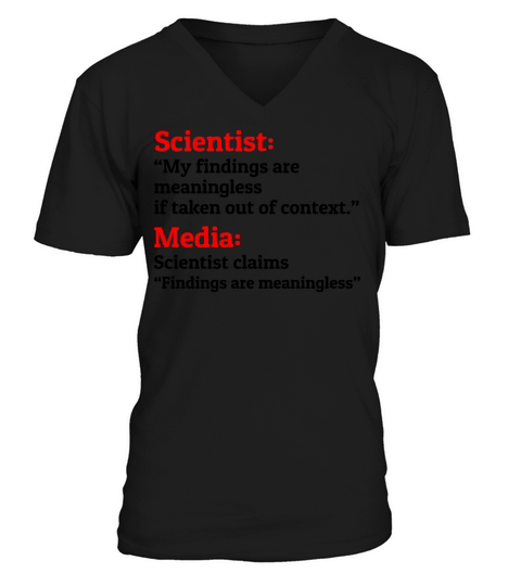 Scientist Dad Jokes Media Funny Saying Men's V-Neck T-shirt