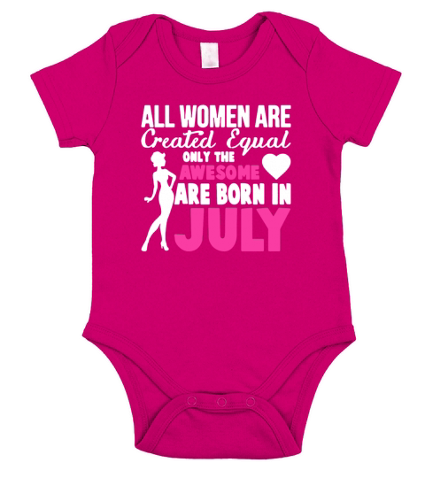 Born in July Shirt Short Sleeve Baby One-Piece