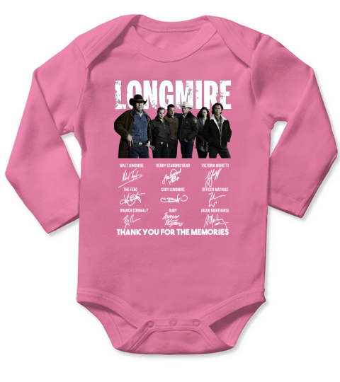 Longmire signatures thank you for the memories-Recovered shirt Long Sleeve Baby One-Piece