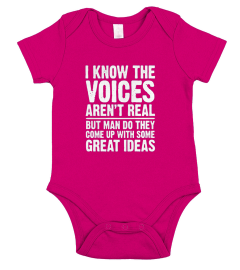 I Know The Voices Short Sleeve Baby One-Piece