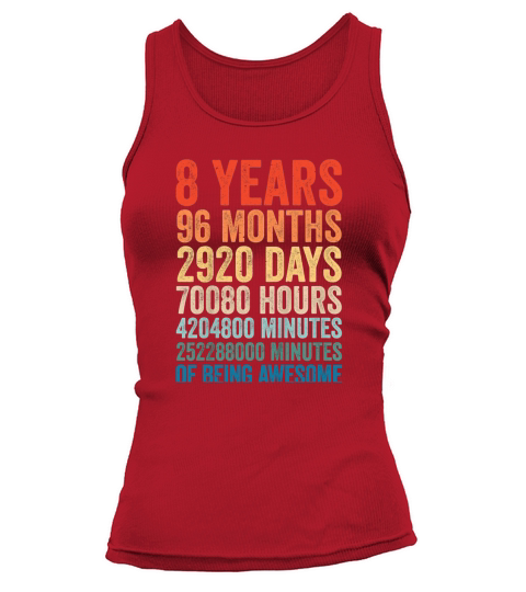 Youth 8th Birthday Boys Girls Vintage Retro 8 Years Tank top Woman