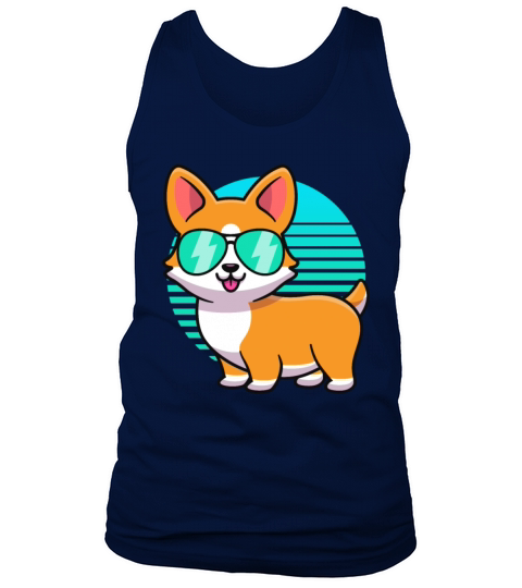 Vintage Corgi Tshirt Kids Boy Girl Funny Corgi Men's Tank Top