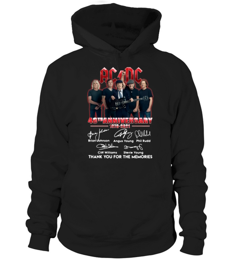 Ac Dc 48th anniversary 1973-2020 thank you for the memories signatures - Mouse Pad Hoodie Unisex