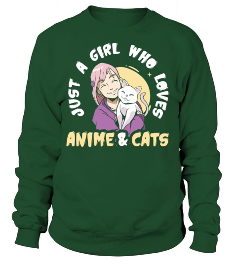 Just A Girl Who Loves Anime And Cats Otaku Manga Women's Sweatshirt