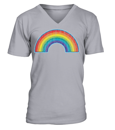 Vintage Full Rainbow Men's V-Neck T-shirt