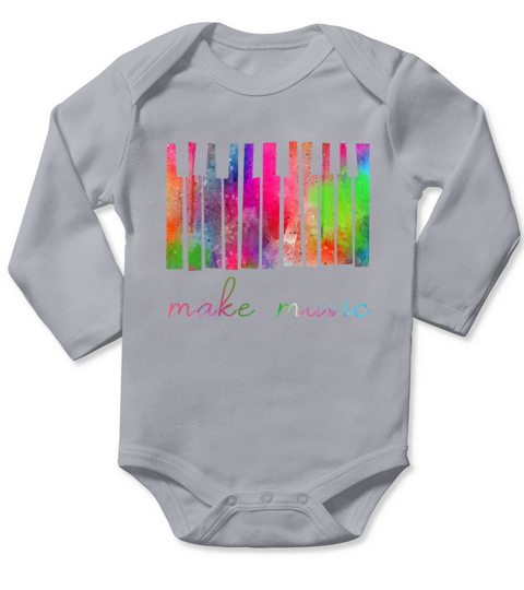 Make Music Keyboard Piano Gift For Musician Pianis Long Sleeve Baby One-Piece