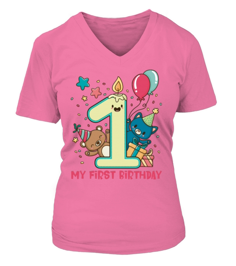 Birthday Baby - 1st Birthday Women's V-Neck T-shirt