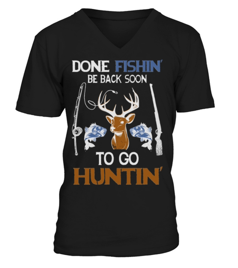 done fishin Men's V-Neck T-shirt