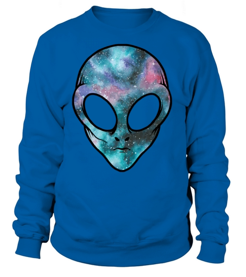 Psychedelic Alien Head Cosmic Galaxy Universe Women's Sweatshirt