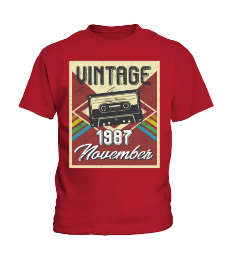 31th Birthday Gifts Retro Vintage November 1987 Kids T-Shirt