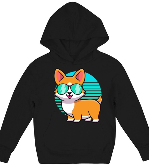 Vintage Corgi Tshirt Kids Boy Girl Funny Corgi Kids Hoodie