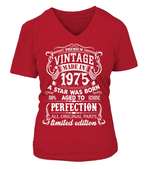 Vintage 1975 Women's V-Neck T-shirt