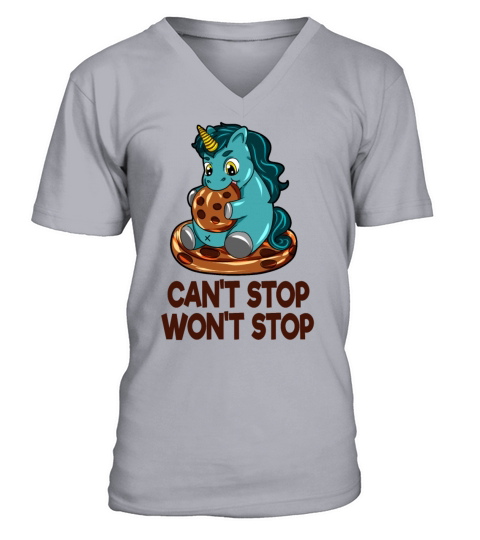 chubby unicorn Cockie Lover Men's V-Neck T-shirt