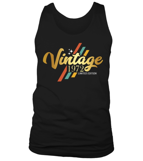50th Birthday Vintage 1972 Tank Top Unisex