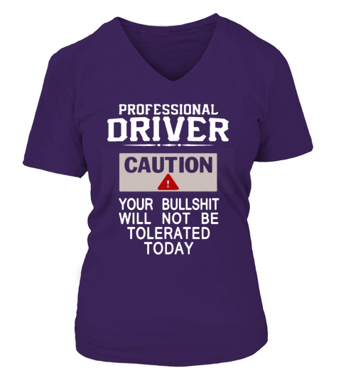 Truck Driver Safety T shirt V-neck T-Shirt Woman