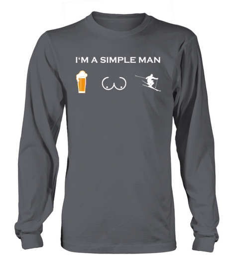 simple man like boobs bier beer titten skiing ski Women's Long Sleeve