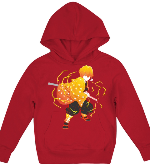 Anime Demon Slayer Kimetsu no Yaiba Zenitsu Lightn Kids Hoodie