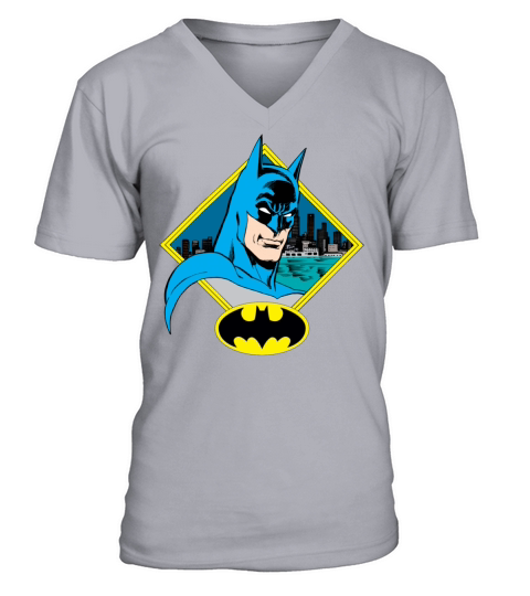 DC Comics Originals Batman Batsignal Gotham Men's V-Neck T-shirt