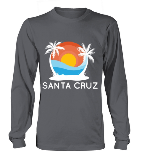 Santa Cruz California Local Vintage Gift Palm Men's Long Sleeve