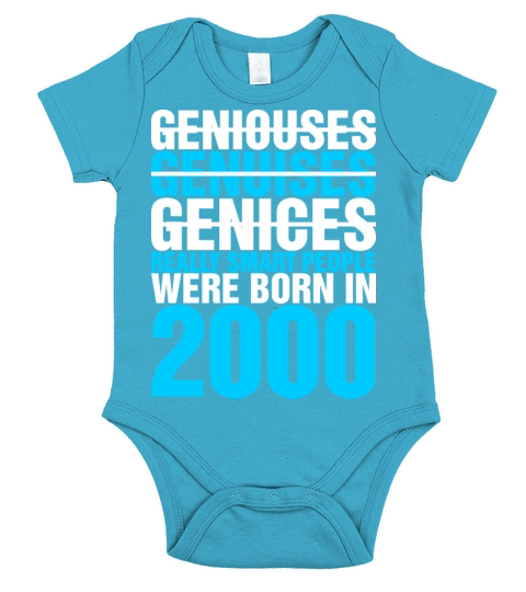 Genices Really Smart People Were Born in 2000 Short Sleeve Baby One-Piece