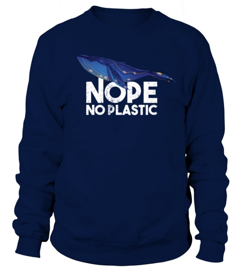 Nope No Plastic Whale Women's Sweatshirt