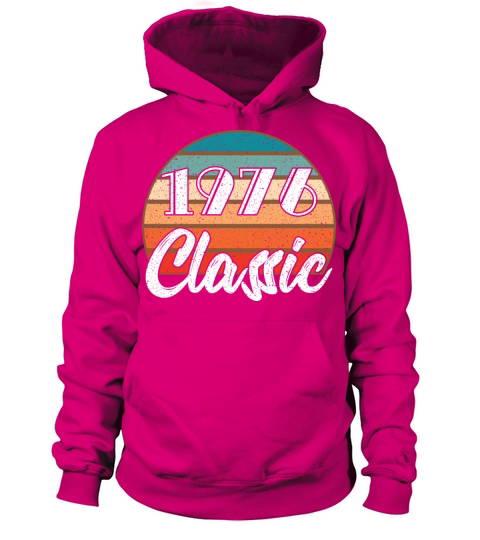 Anniversary Birthday 1976 Classic Colors Design Women's Hoodie